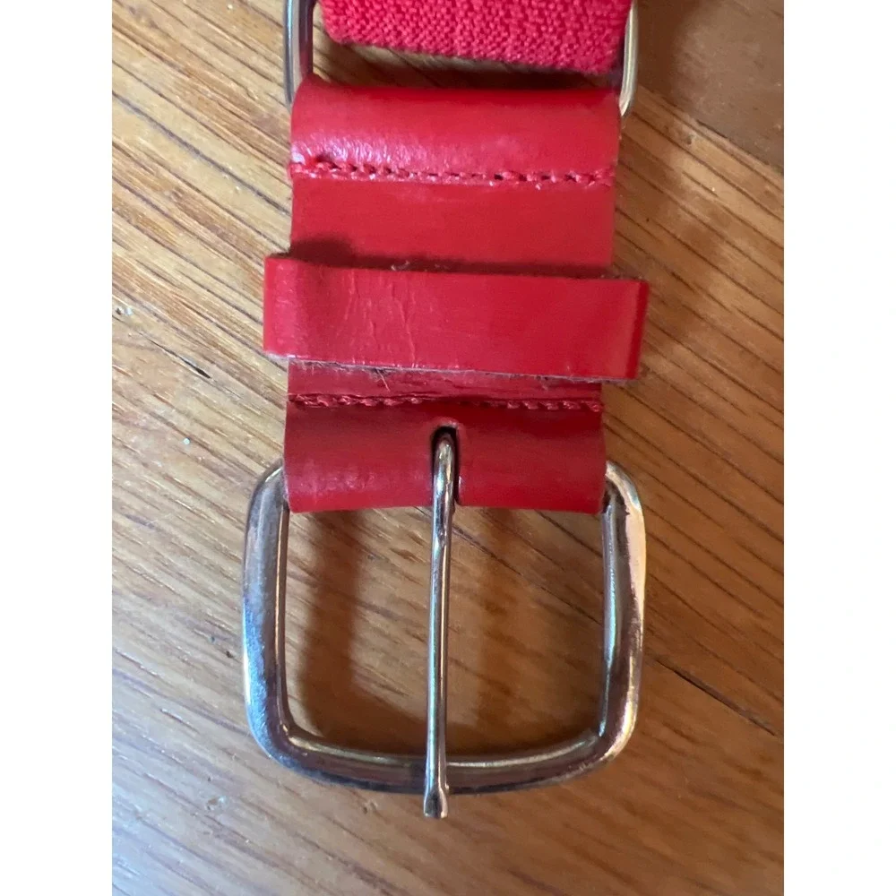 Red Youth Baseball Belt Adjustable Elastic Sports Uniform Belt Kids Size